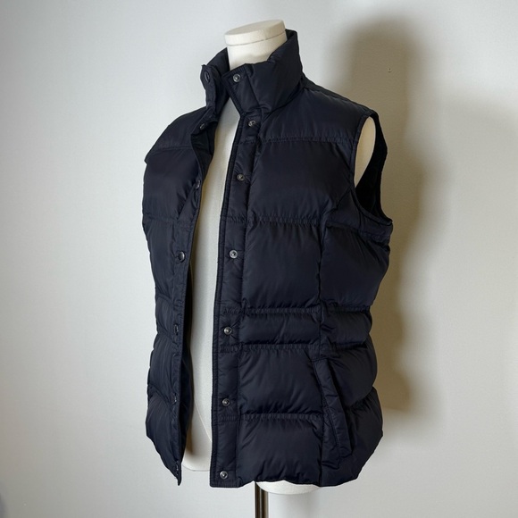 Lands End Warm Cozy Puffer Vest Down Feather Dark Navy Women’s Size Small 6-8 - Picture 5 of 15